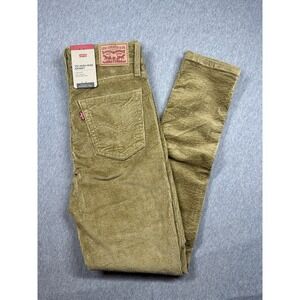 Levi's 721 High Rise Skinny Pants Women's W29x L30 Brown‎ Corduroy NWT